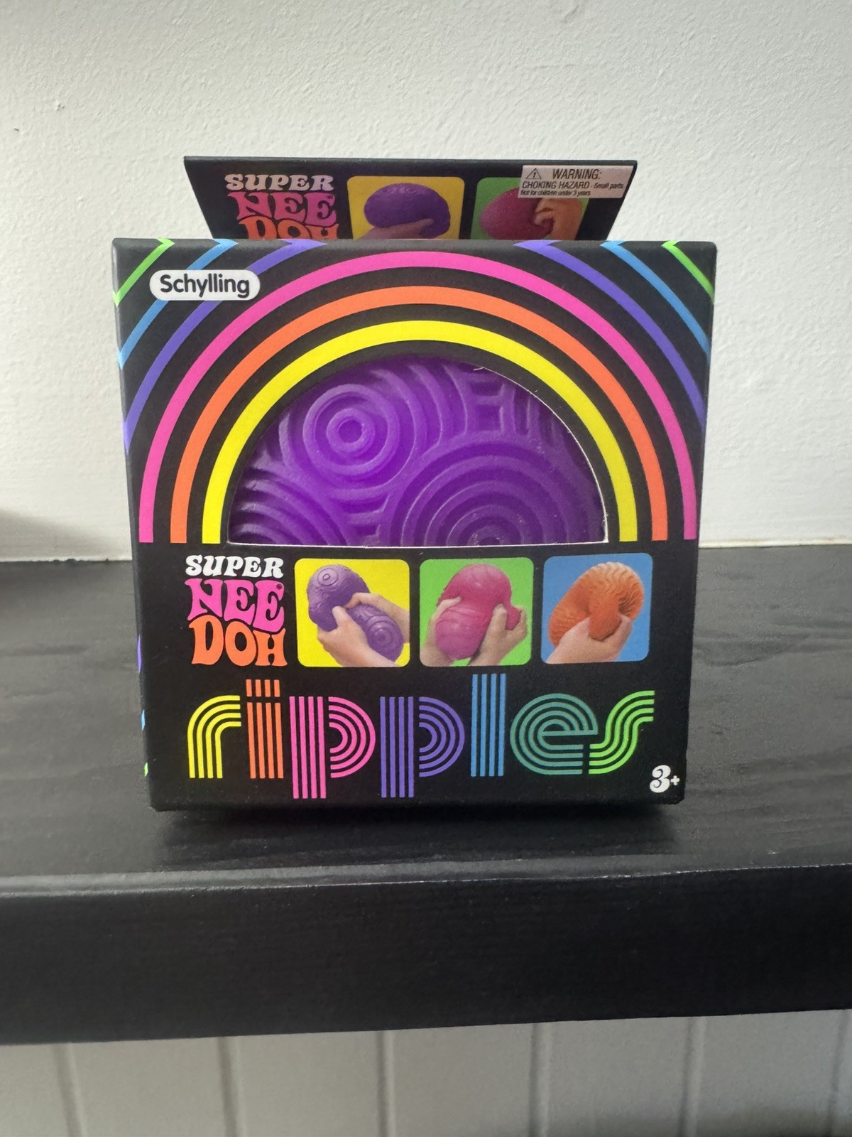 NEW Schylling Super Needoh Ripples XL Purple Giant Squish Stress Ball IN BOX