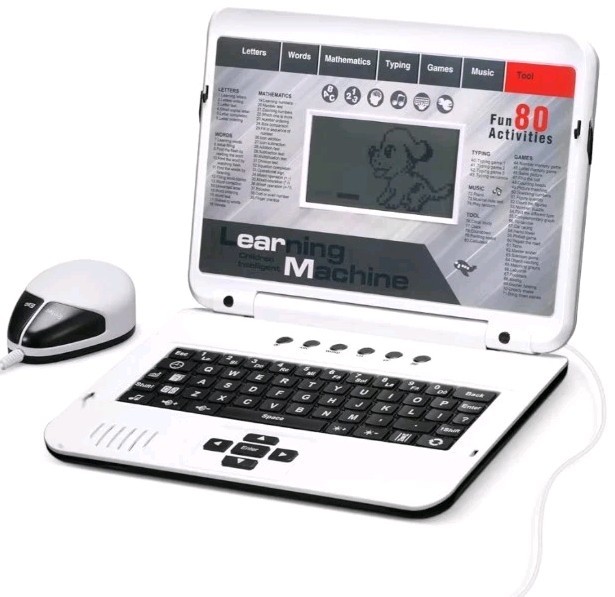 LESHITIAN Kids Laptop 80 Learning Modes to Learn Alphabet, Words, Mathematic…