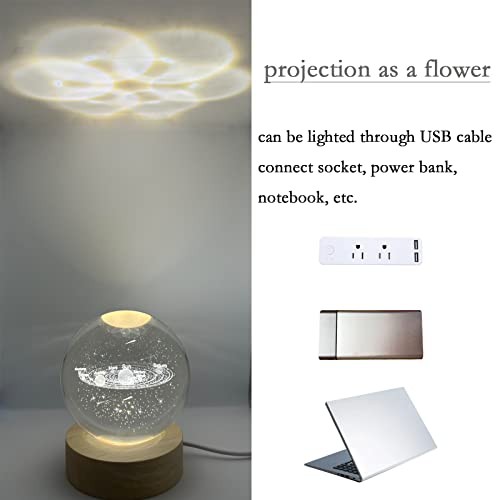 3.15″ (80mm) Solar System Crystal Ball 3D Planets Model Globe with Sun System