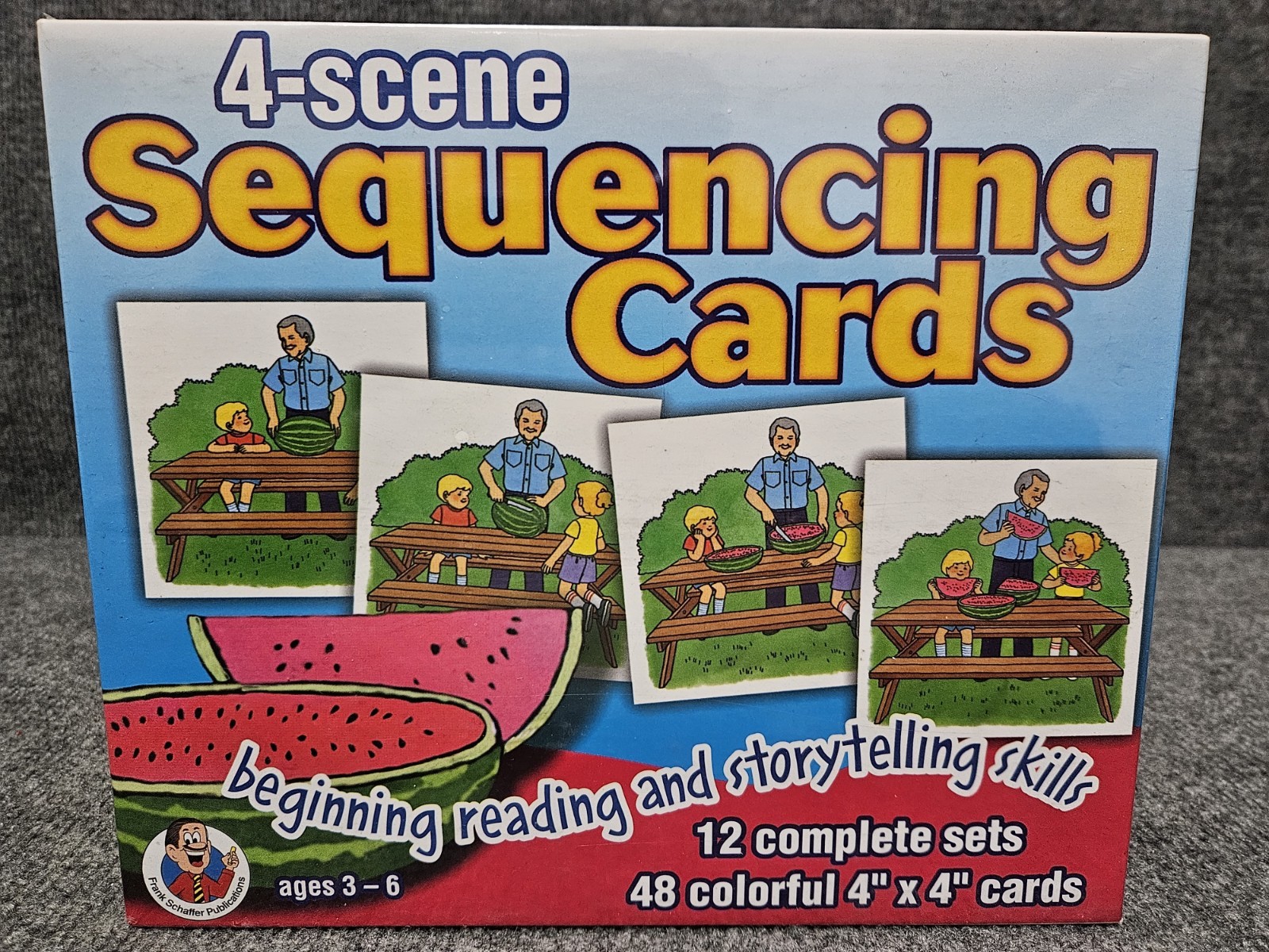 Vintage 1997 SEQUENCING CARD 4 -scene Beginning Reading and Story Telling Skills