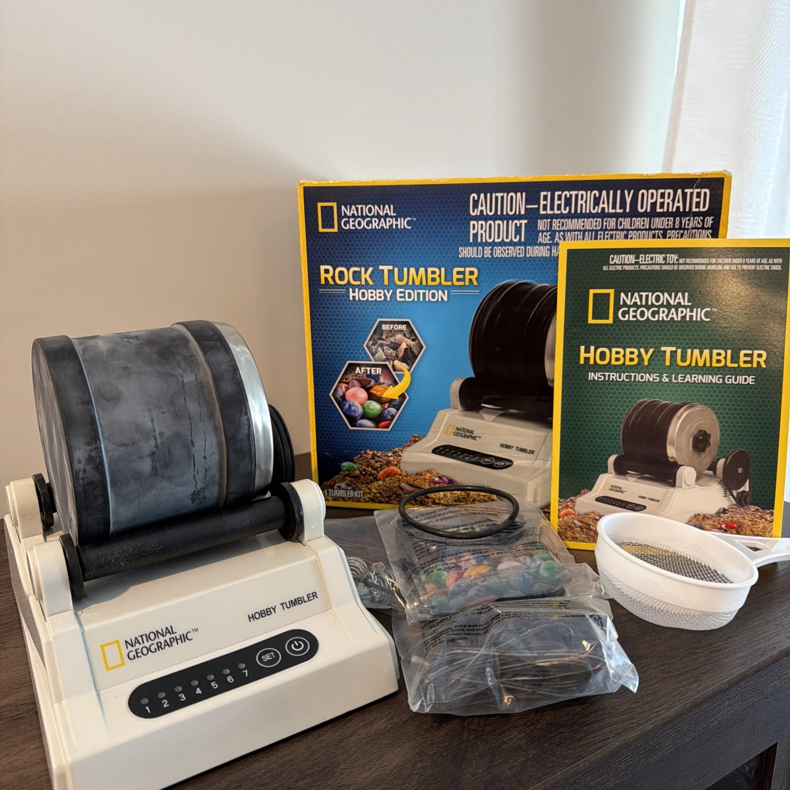 National Geographic 52188762 Hobby Rock Tumbler Kit W/ Instructions & Supplies