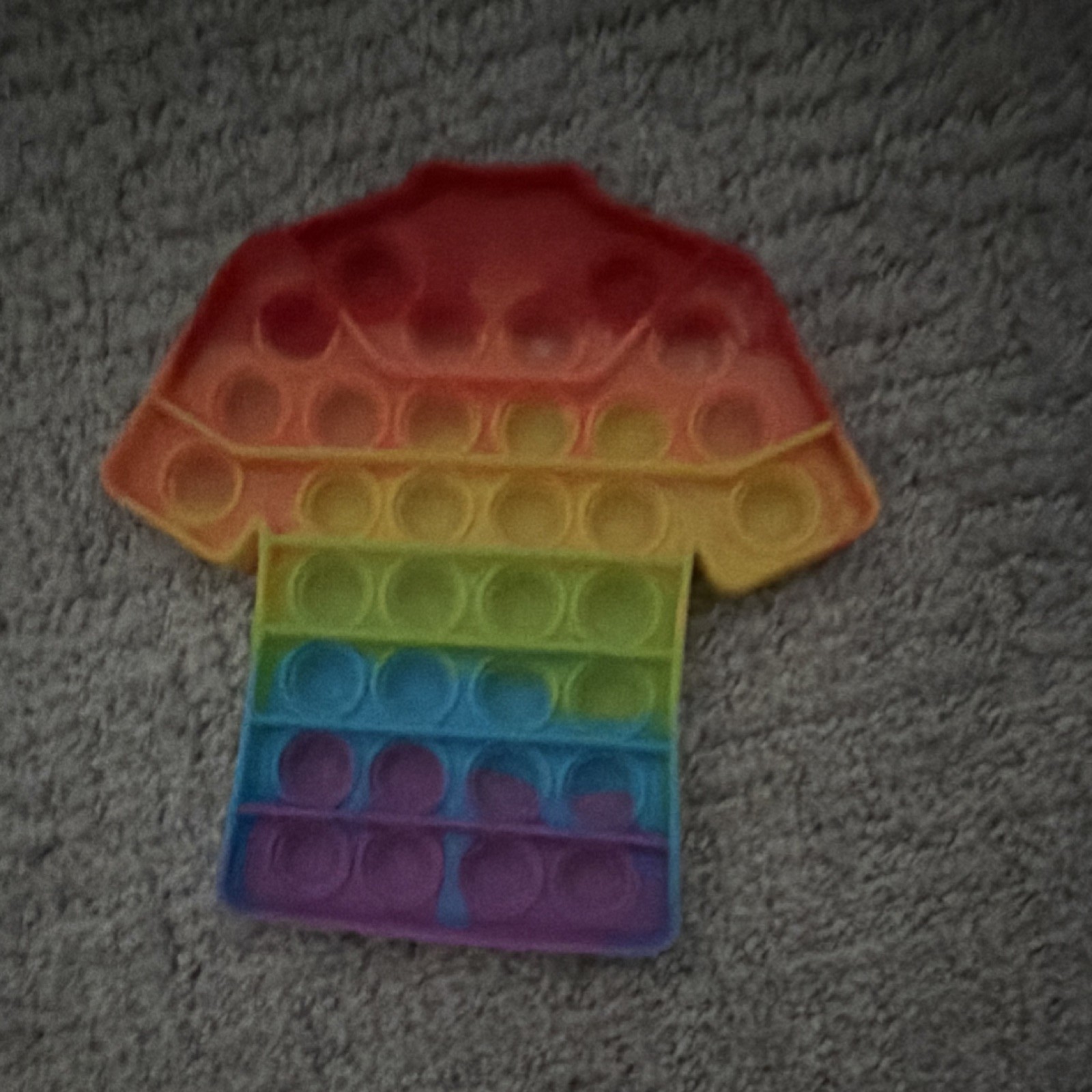 Rainbow Shirt-Shaped Pop-It Tactile Sensory Toy for Ages 4-7, 8-11 Years