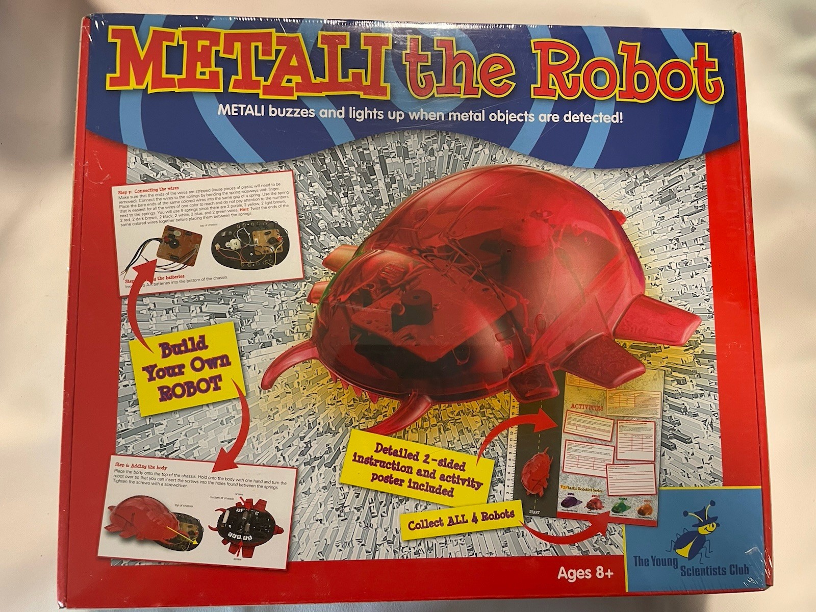 Metali The Robot Build Your Own Metal Detector Robot (8+) – Red Bug – New Sealed
