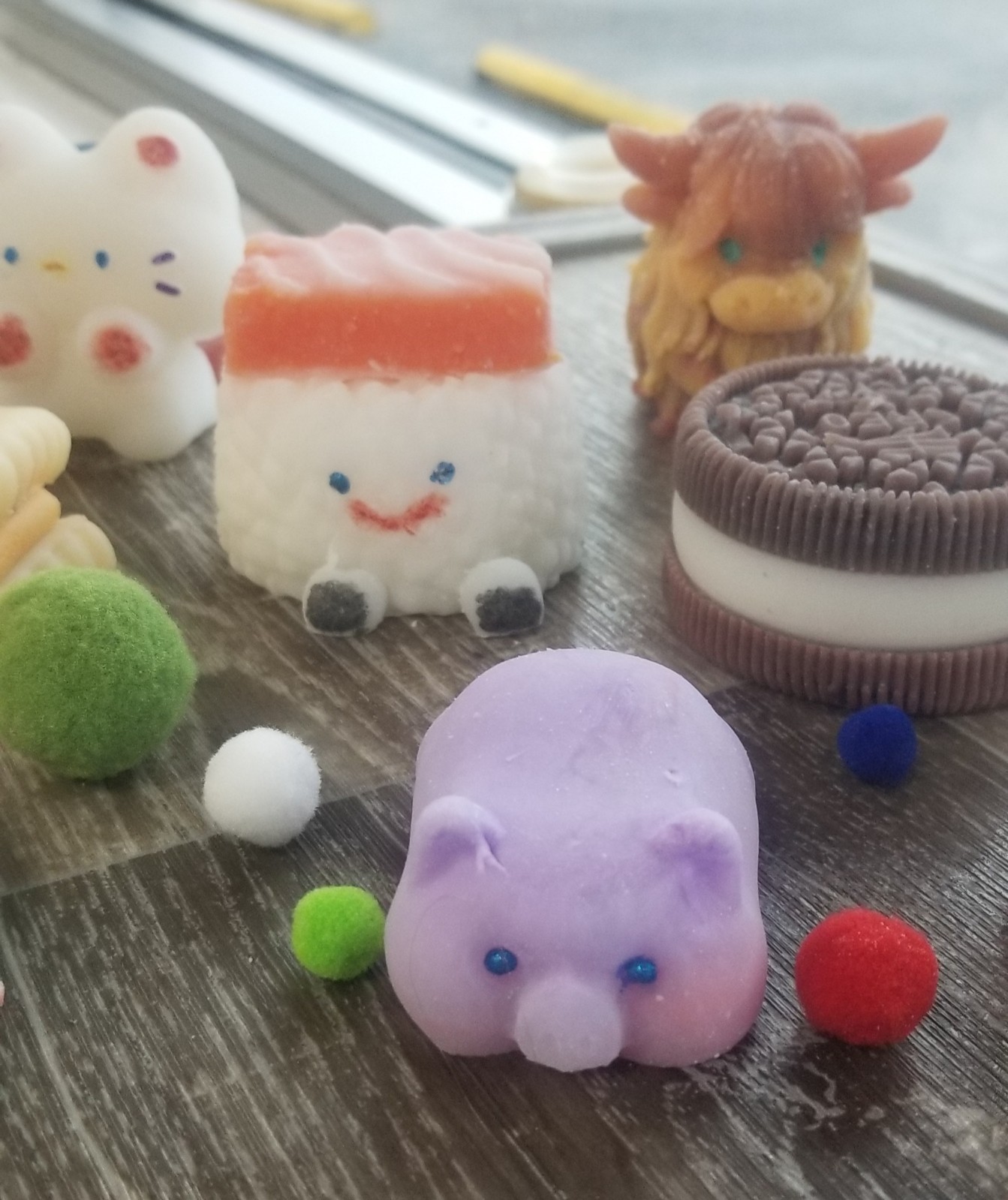 💋NEW! Lot Of 3 Handmade Squishies Squishy Stress Toy Various Colors Squeezable