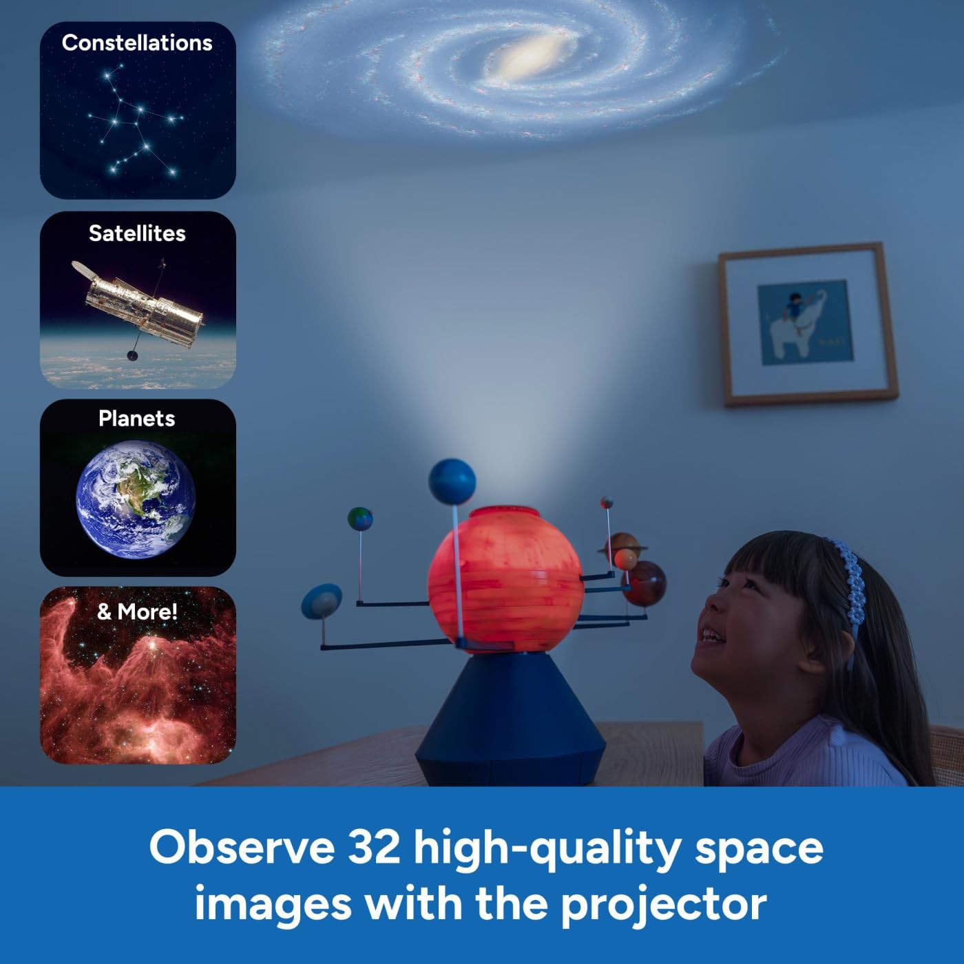 GeoSafari Orbiting Solar System & Projector – Model Solar System for Kids, Ou…