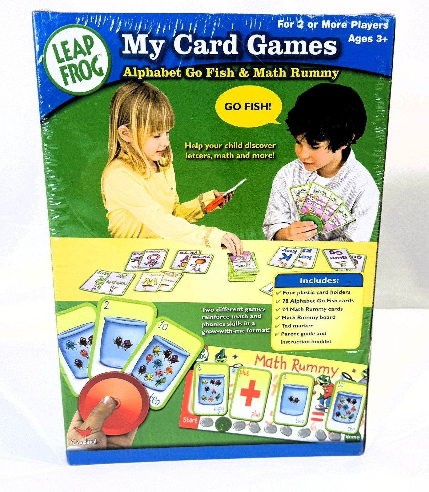LeapFrog My Card Games Alphabet Go Fish Math Rummy Sealed Kids Learning Game 3+