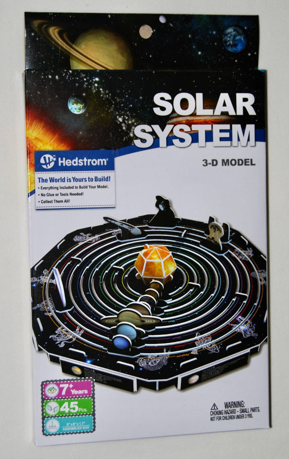 NIB Hedstrom Science Solar System 3-D Model Kit Ages 7+ 45pc