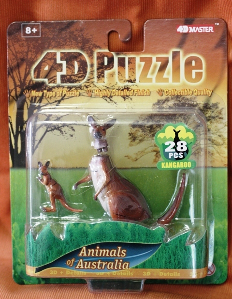 NEW 4D Master Puzzle – 3D Kangaroo & Joey 28 piece – Australia Australian Theme