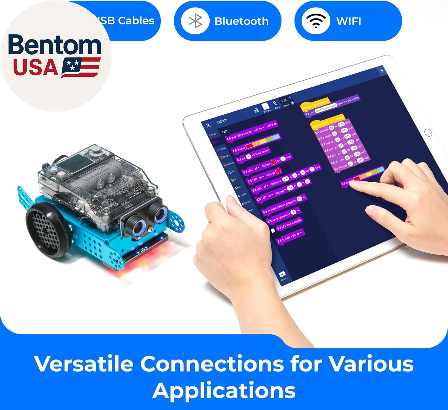 Mbot2 Coding Robot for Kids, Code Learning Support Scratch & Python Programming,