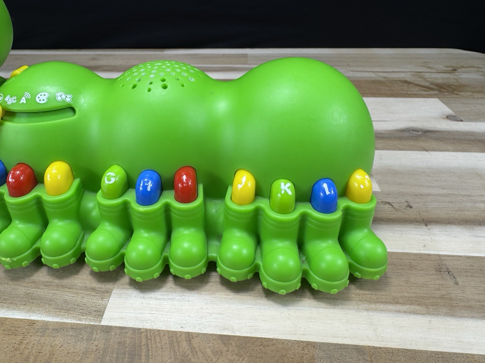 ✅Leap Frog Alphabet Pal Caterpillar With Sounds Learn ABC Colors Pull Toy Lights