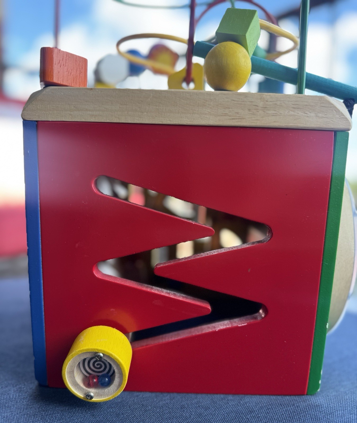 Parents by Battat Wooden Activity Cube Maze Educational Toddler Playset 19″