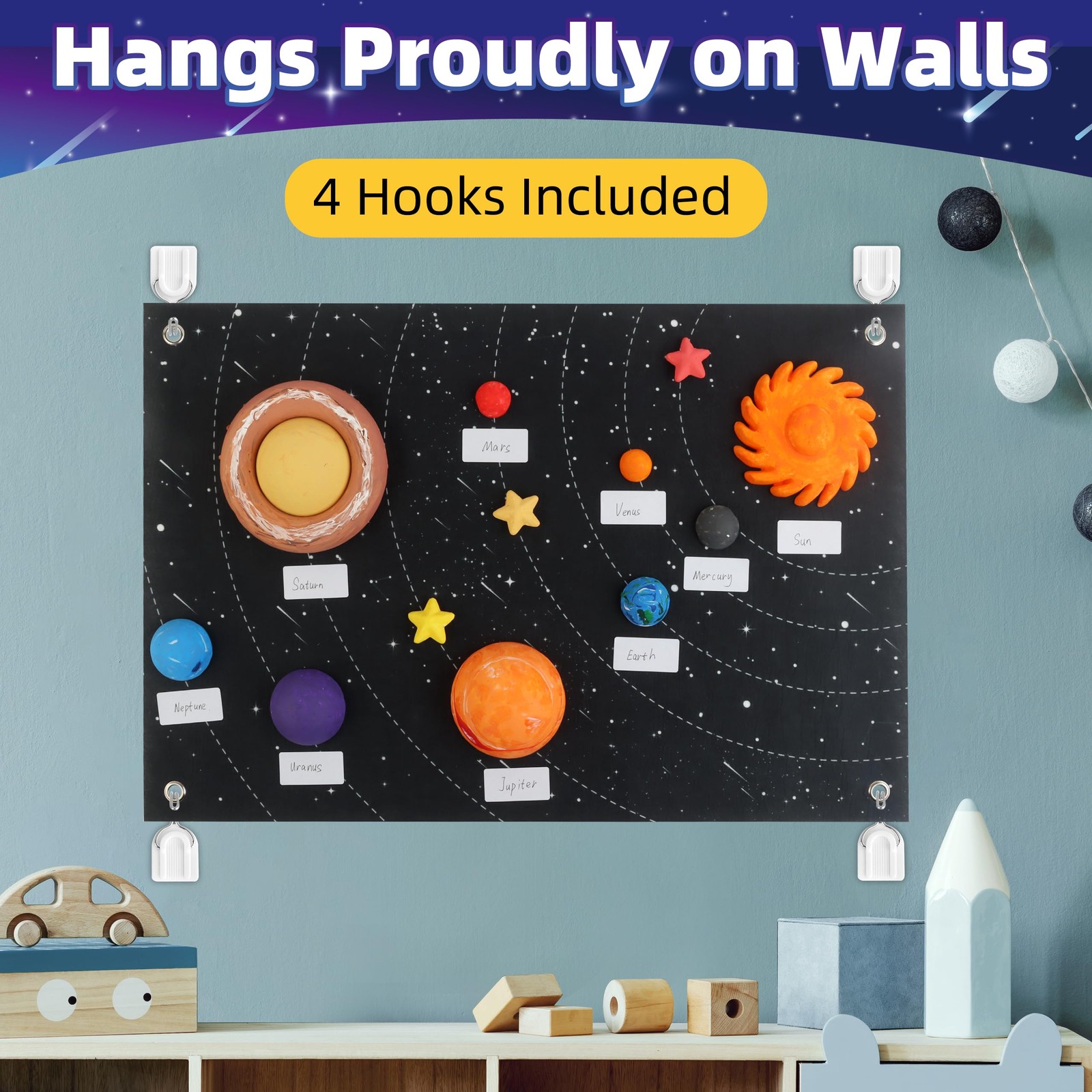 Solar System Project Kit for Kids, Solar System Model Toy Kit for Kids, Learn Sc