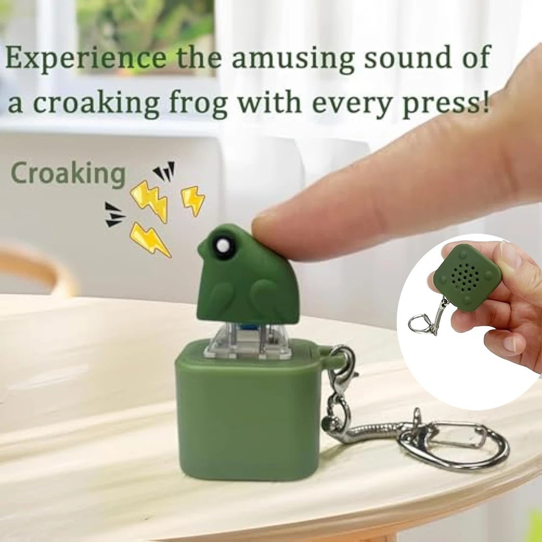 Frog Croaking Fidget Toy Adults Keyboard Clicker Frog Fidget Toys Fun Keychain