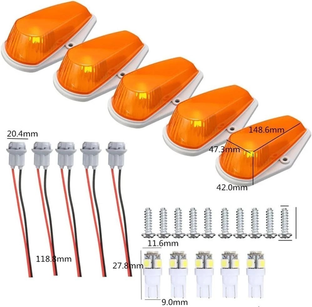 5PCS Cab Lights Cab Marker Roof Lights Compatible with Ford F150 F250 F350 F4…