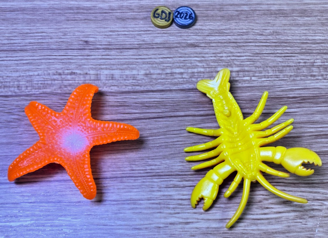 Ocean Creatures 7PC Collection, Shark, Whales, Starfish and Lobster -GDJ-P-1051