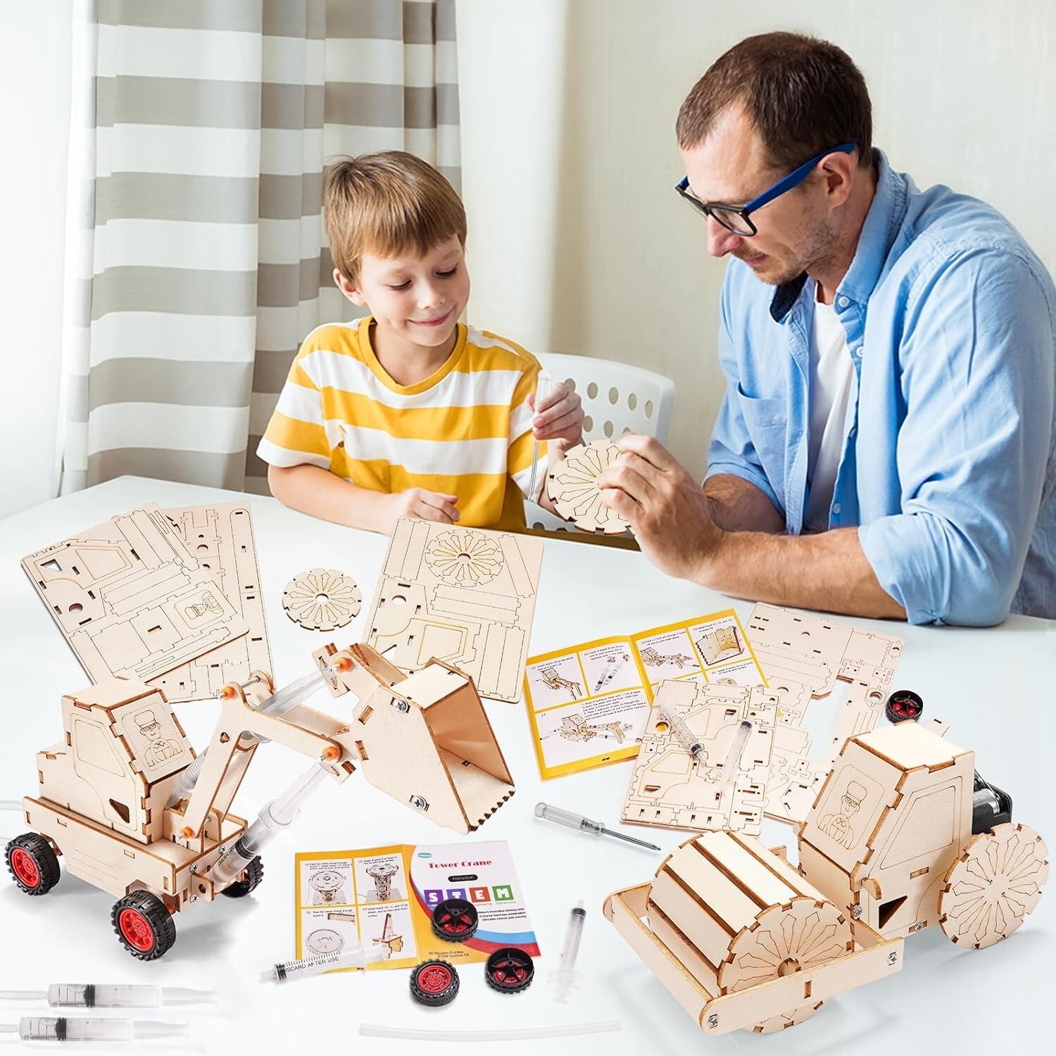 STEM Kits for Kids Age 8-10, Wood Craft Projects Kit for Kids 8-12 Model Science