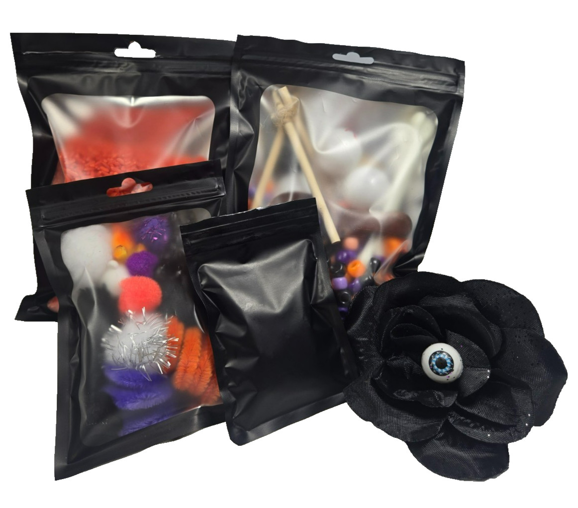 Halloween Sensory Tray Kit Activity Bin Play Rice & Beads Filler Motor Skills