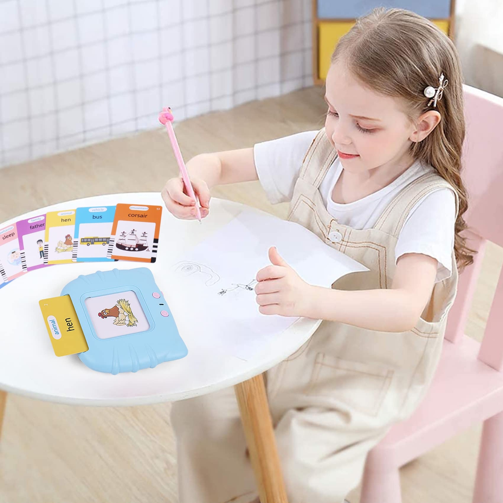 Talking Flash Cards for Toddler, Learning Toys for Toddlers 1-3 Pocket Speech
