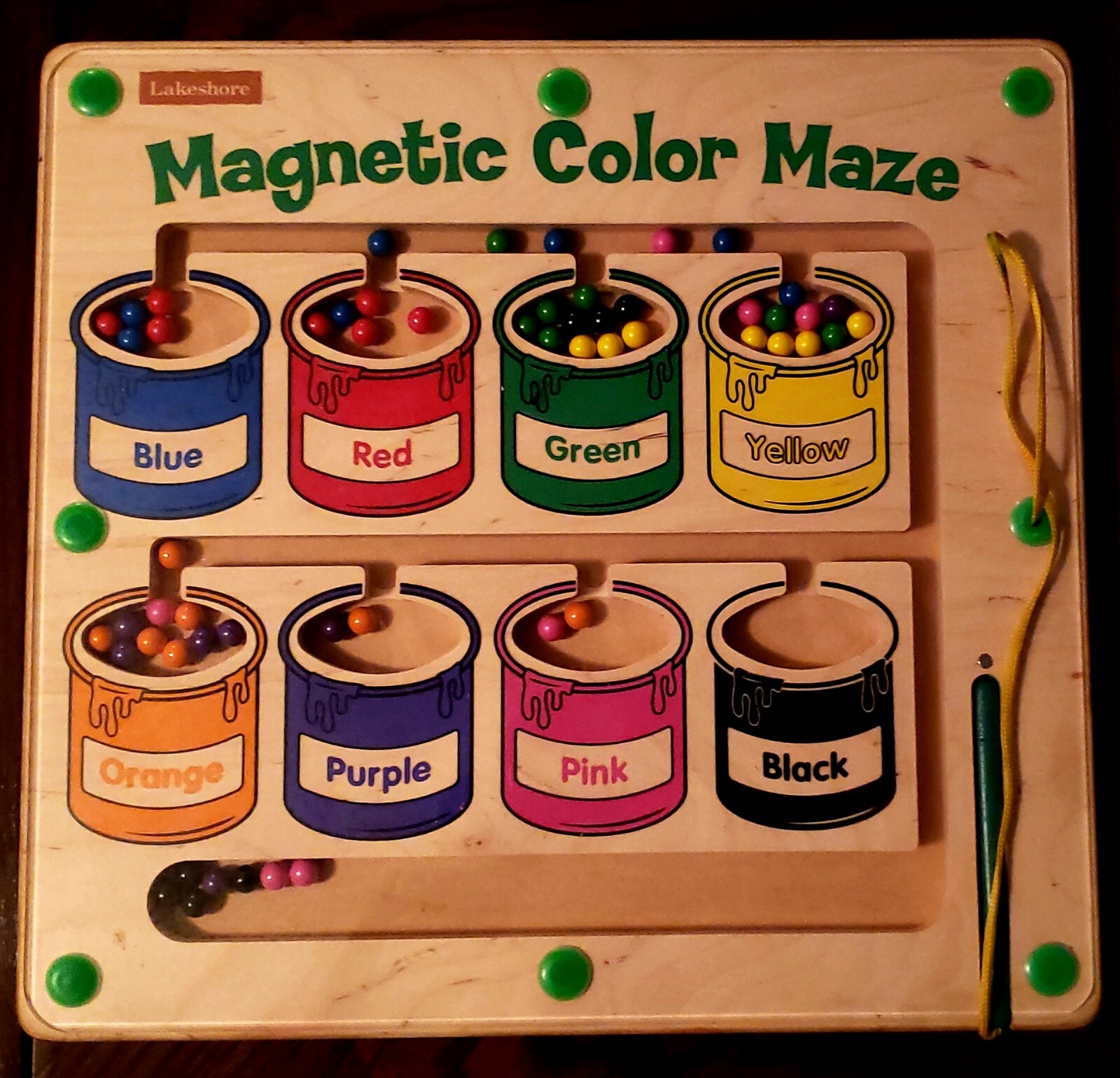 Lakeshore Magnetic Color Maze Learning Game Color Matching Magnetic Mover Pen