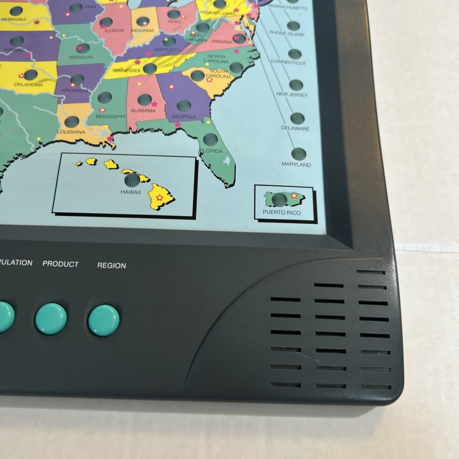 Vintage 1998 Geo Genius III USA Map Interactive Educational Kids 50 States WORKS