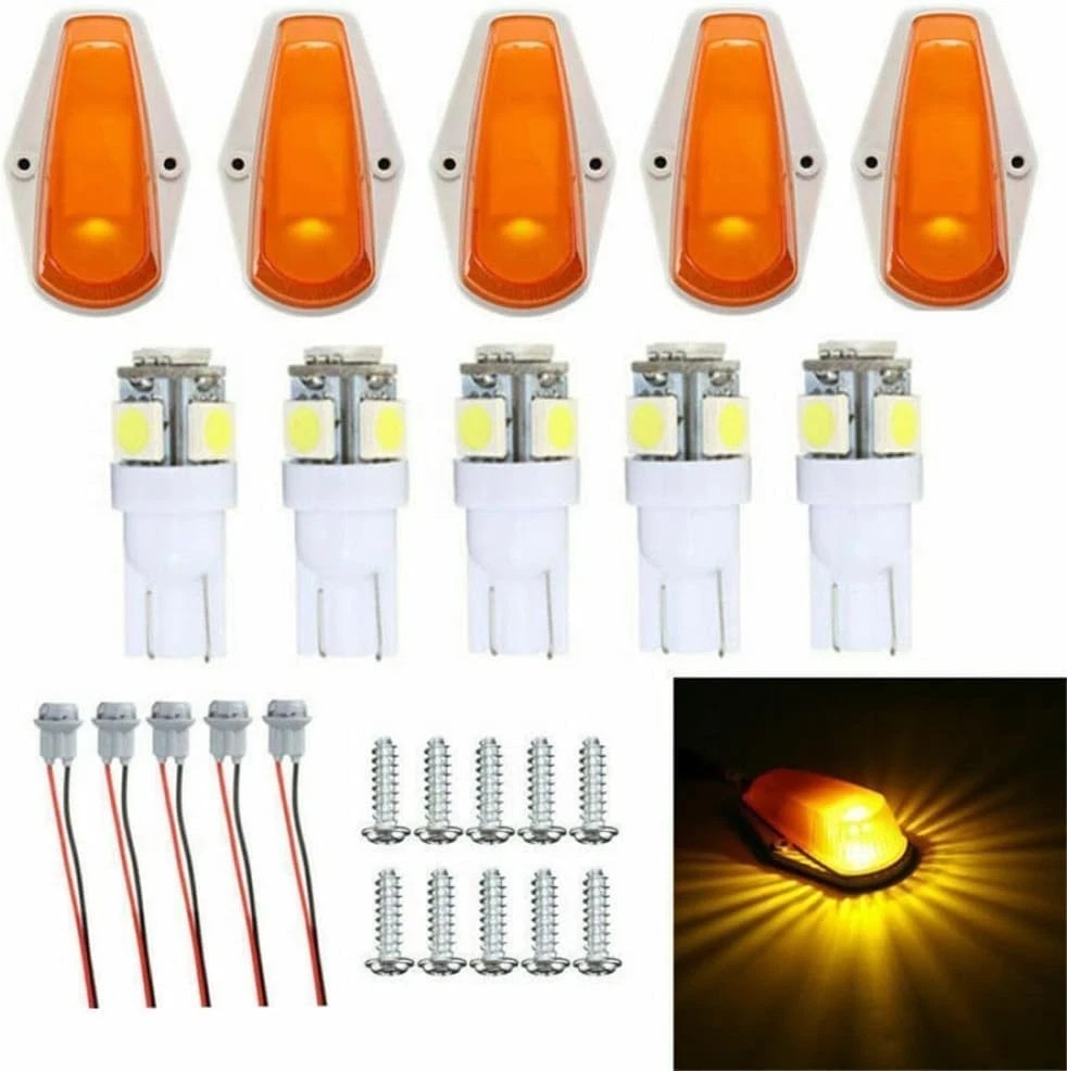 5PCS Cab Lights Cab Marker Roof Lights Compatible with Ford F150 F250 F350 F4…