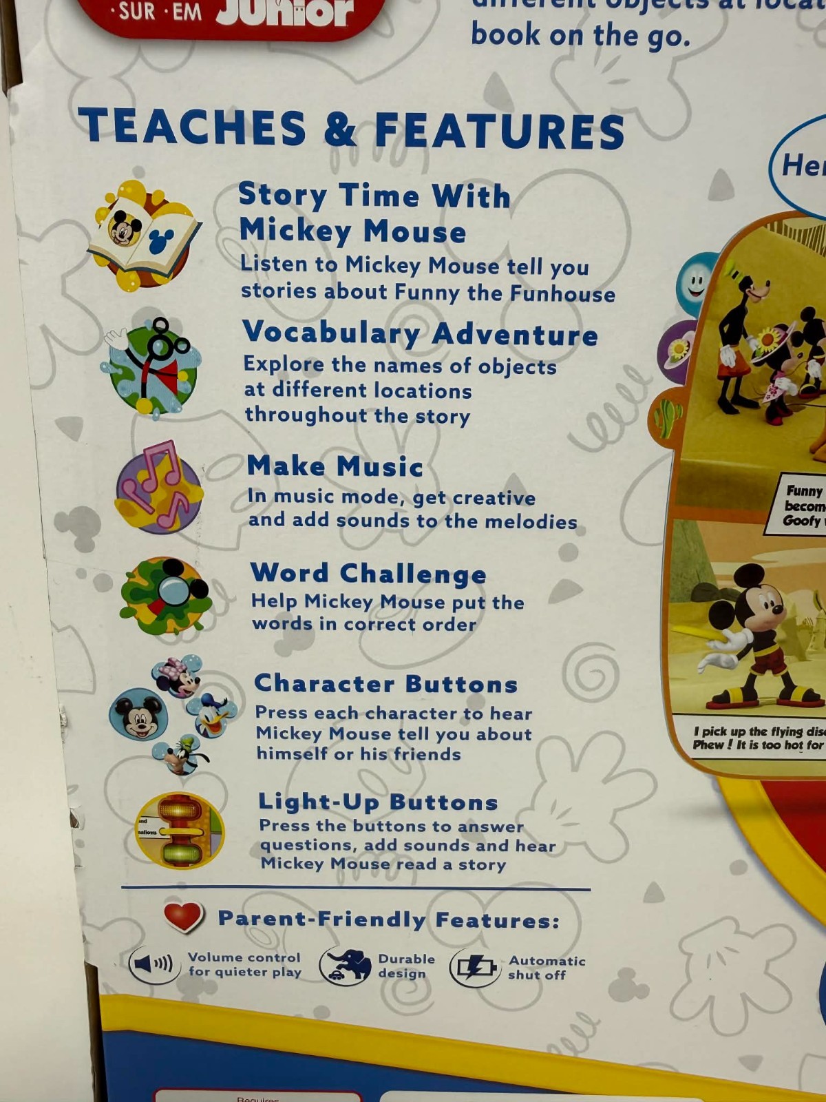 VTech Disney Junior Mickey Mouse Funhouse Explore & Learn Book Baby and Toddler