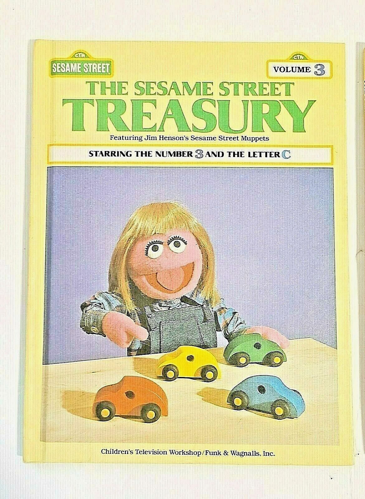 VTG The Sesame Street Treasury Books Vol 3 Vol 5 Numbers 3 5 Letters C E F Clean