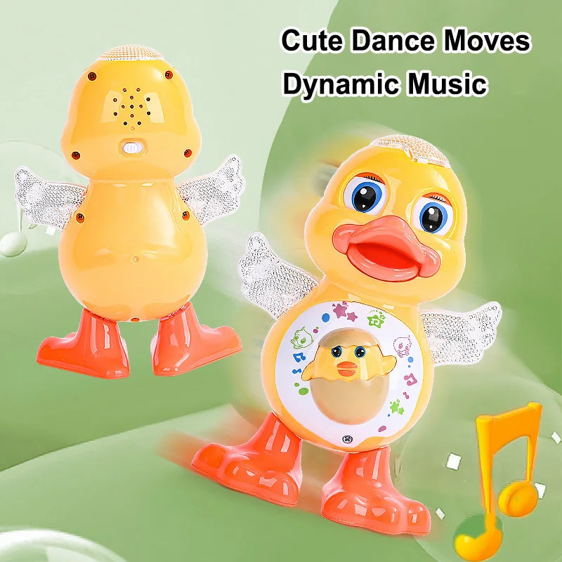 Electric Music Light Dancing Duck with Cute Blinking and Shaking Head Educationa
