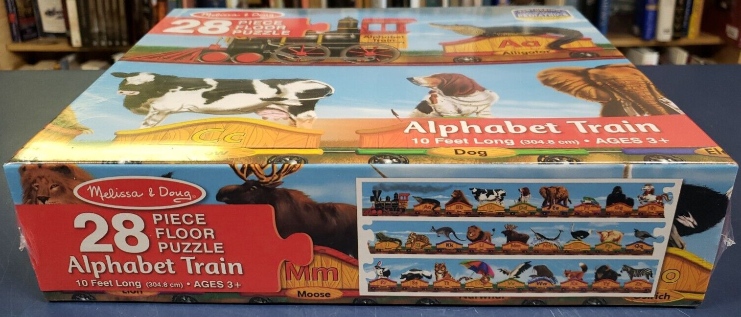Melissa and Doug Alphabet Train Floor Puzzle Over 10 Feet Long 28 Pieces Ages 3+