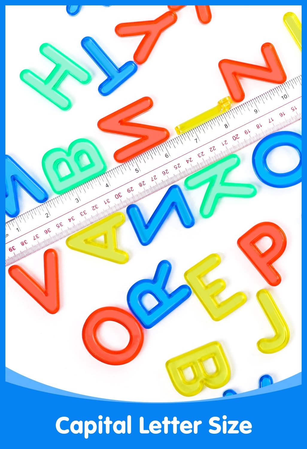 52 Pcs Translucent Capital Letters â€“ Plastic Alphabet Letters for Kids 