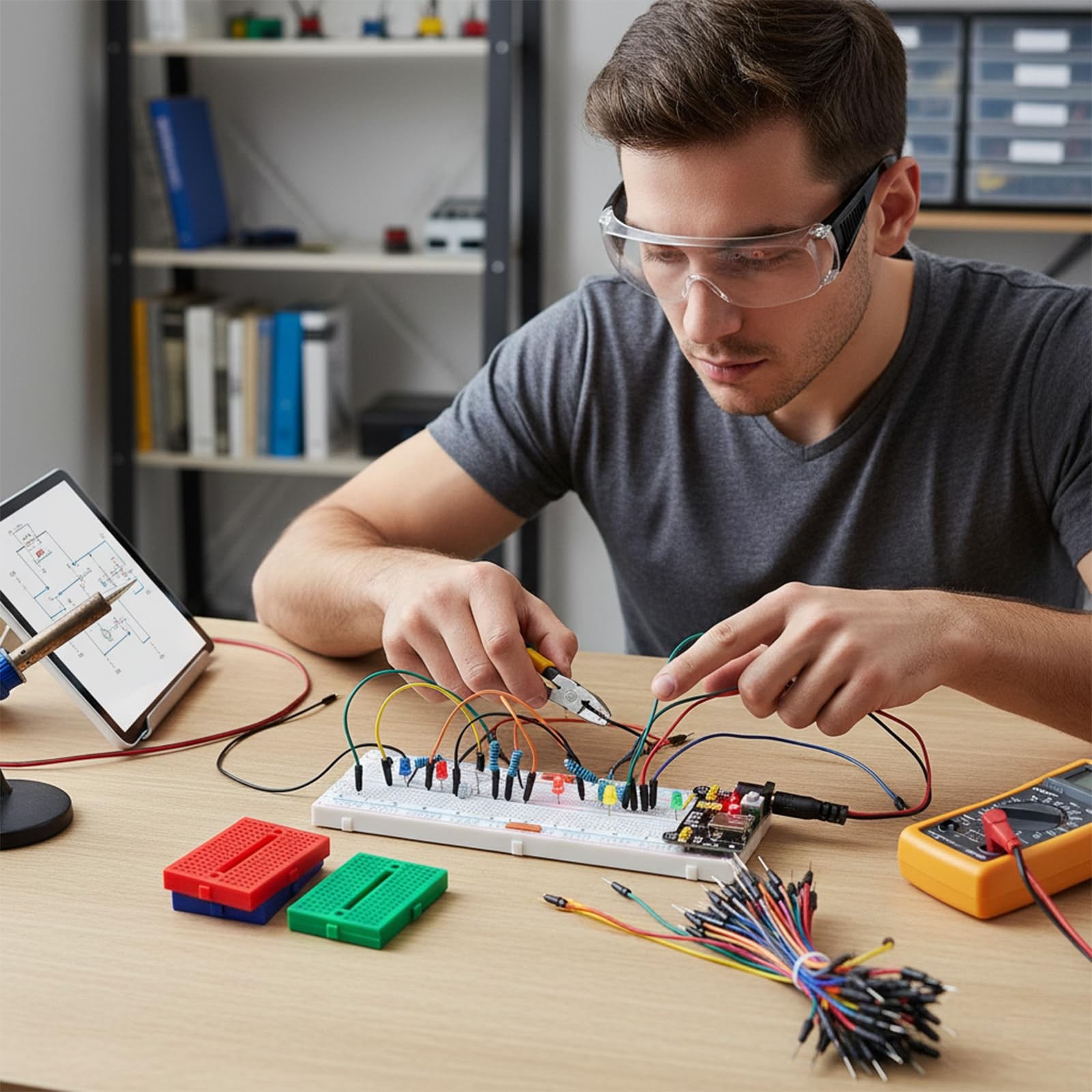Breadboard Kit with 830-Tie-Point, 400-Tie-Point Boards, 3×170-Tie-Point…