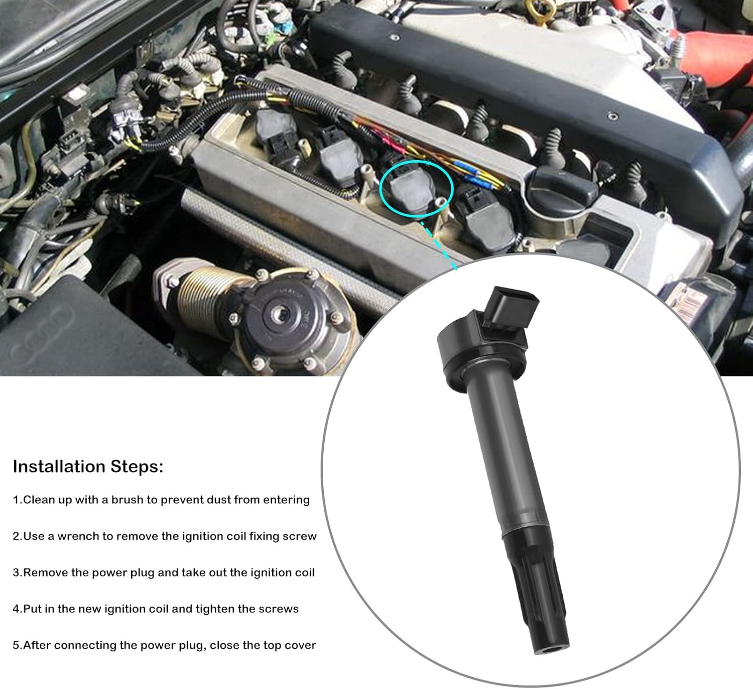 Ignition Coil Set 4 Pack Toyota 2.4L 2002 2009