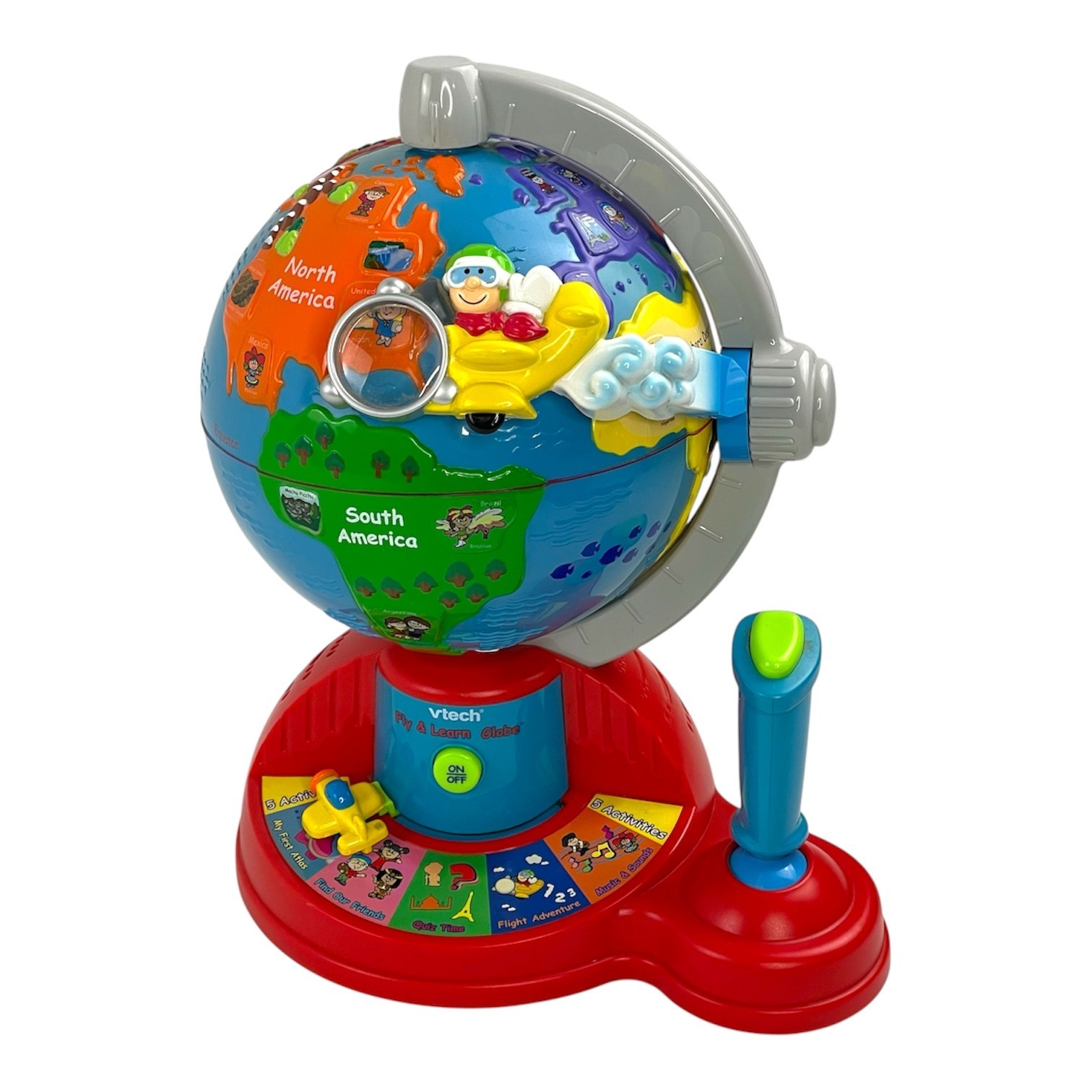 Vtech Kids Toy Fly & Learn Globe Educational Interactive Learning Game Vintage