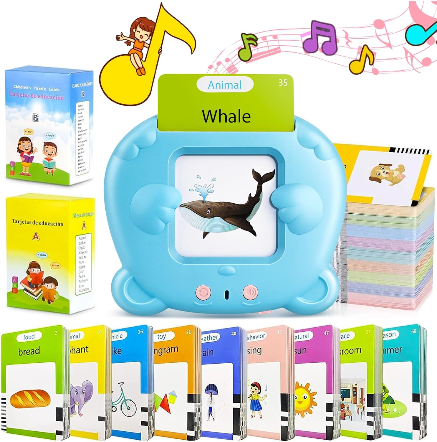 English Talking Flash Cards for Toddlers, 510 Sight Words for Learning Toys, Mon
