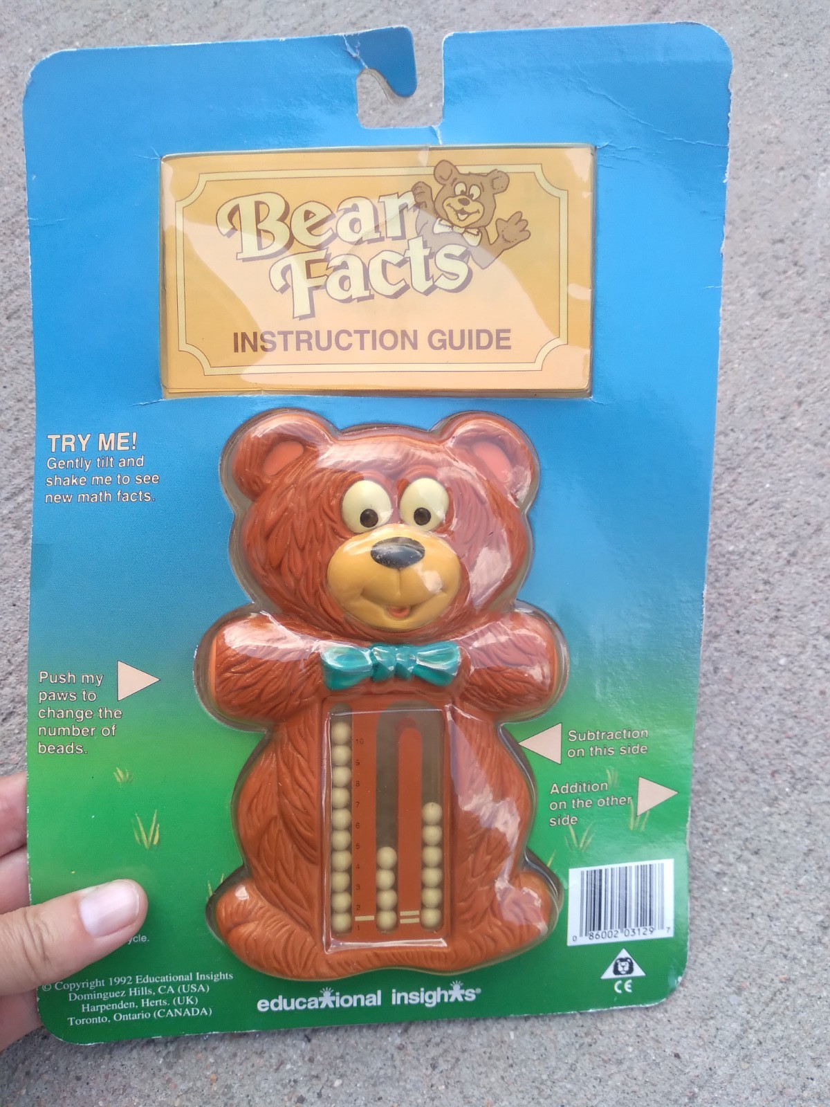 Vintage Bear Facts Game Learn Addition Subtraction NEW 1992