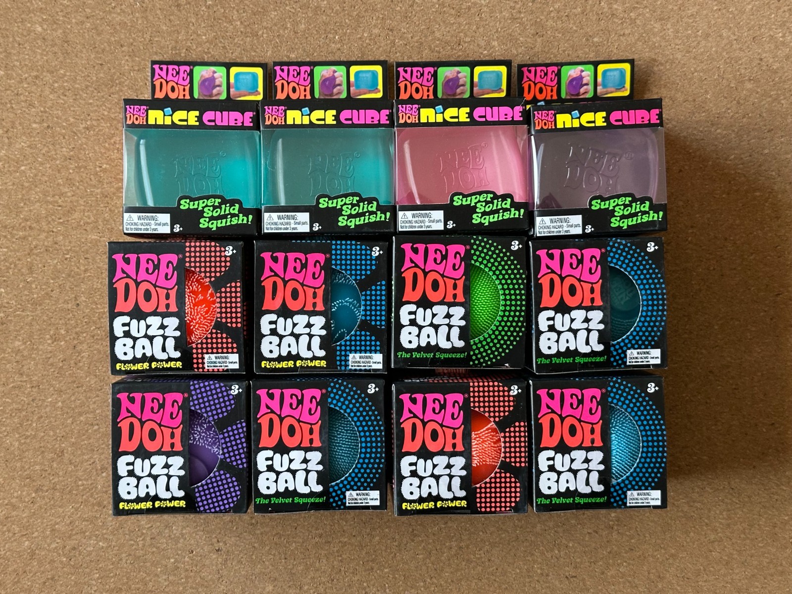 Lot of 12 – New Sealed Needoh Bundle – Fuzz Ball + Nice Cube – Fast Shipping