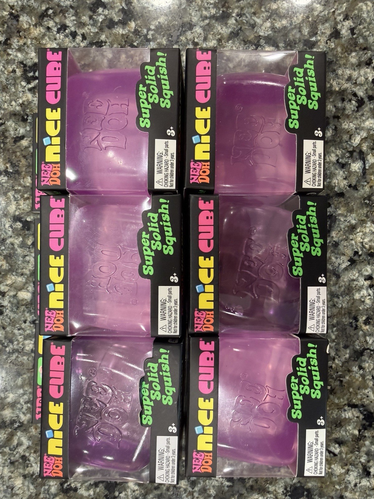Quanity 6 Needoh nice cubes all PURPLE in lot