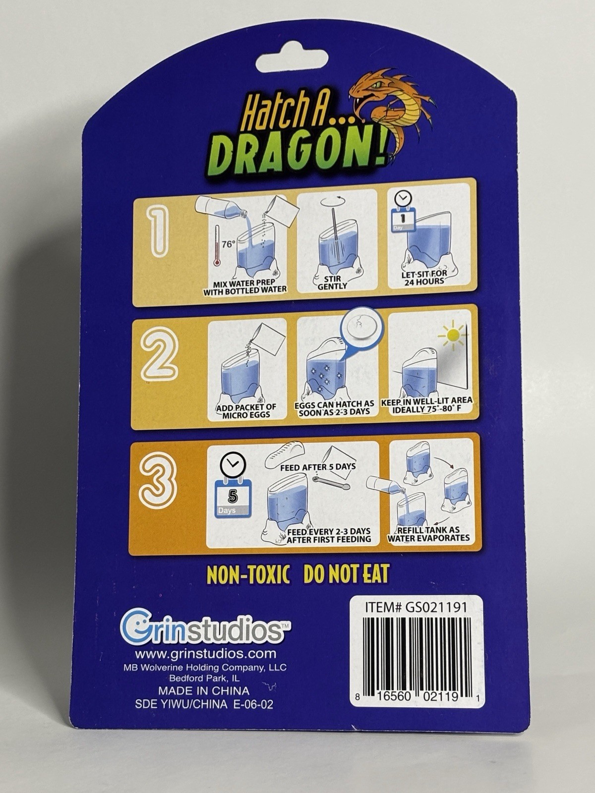 x4 Hatch A Dragon Kits – Watch Them Grow – Shrimps NEW by Grinstudios NOS