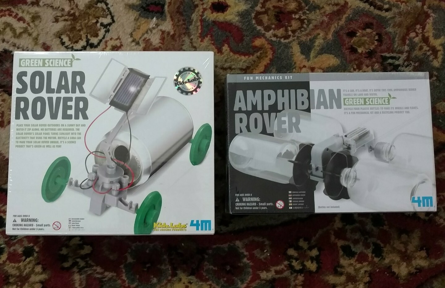 Lot 2 – 4M Rover Engineer Solar Rover + Amphibian Rover Green Science Ages 8+