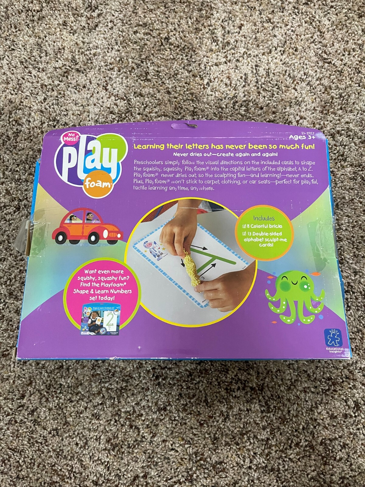 LEARNING RESOURCES Playfoam Shape & Learn Alphabet Set 1917 New/Open Box