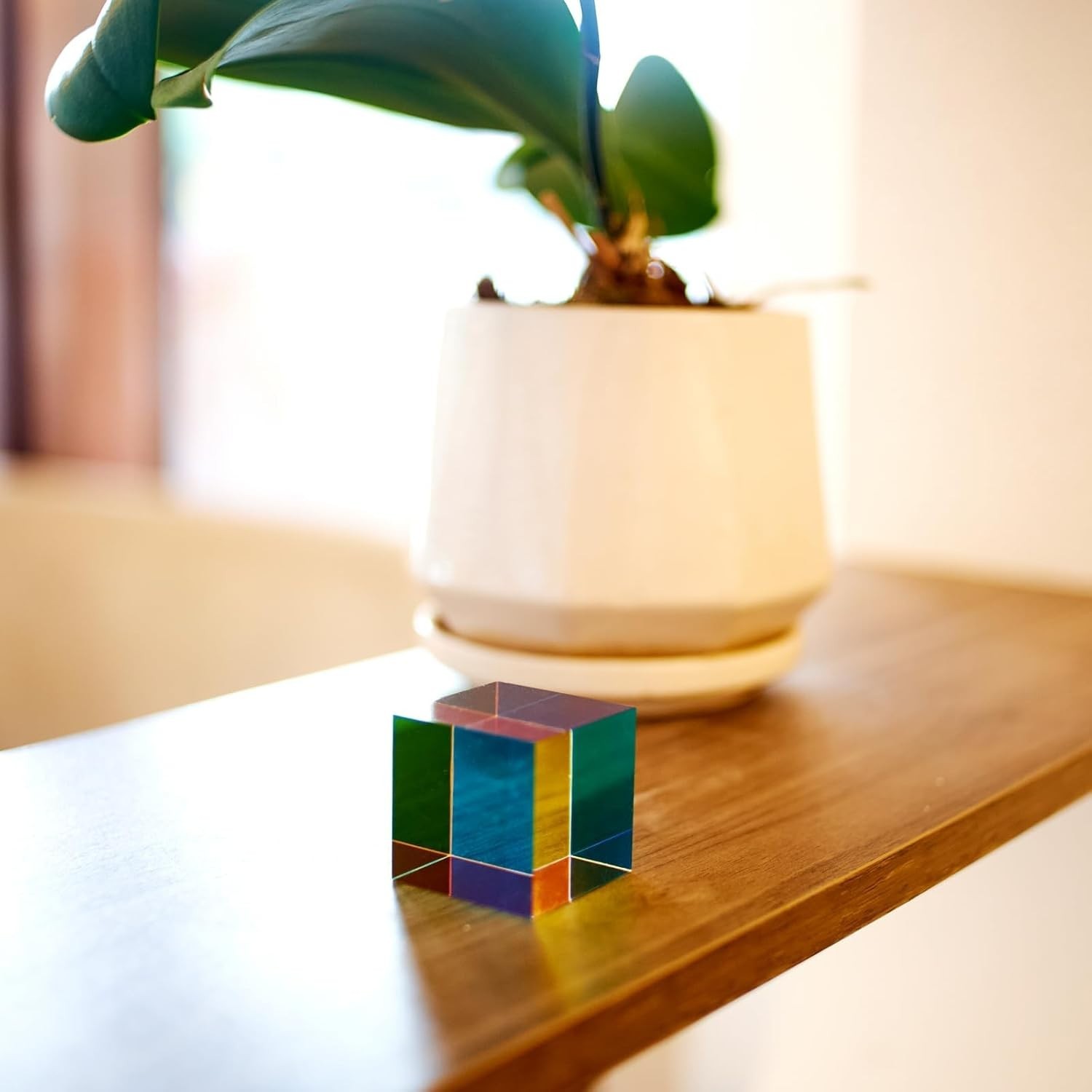 CMY Mixing Color Cube, 70mm 2.75 inch Acrylic Prism for Home or Office Decora…