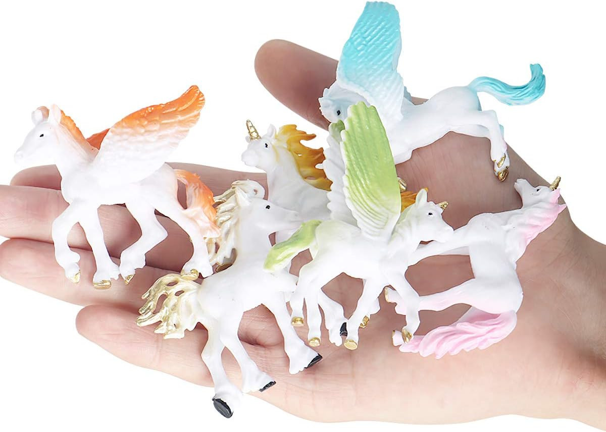 6 Pcs Unicorn Pegasus Figures Sets Mythical Animals Model,Ideal Party Favors,Sto