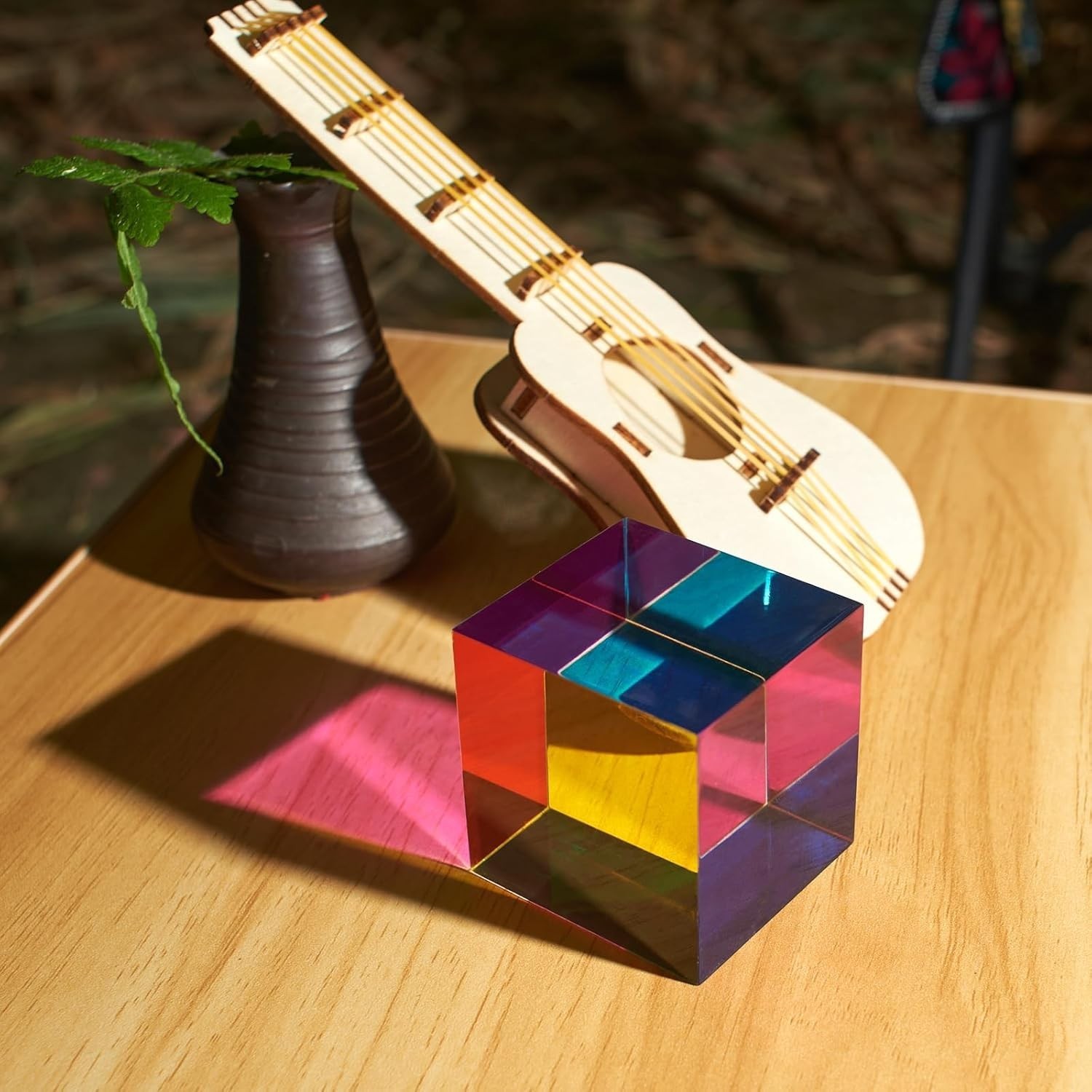 CMY Mixing Color Cube, 70mm 2.75 inch Acrylic Prism for Home or Office Decora…