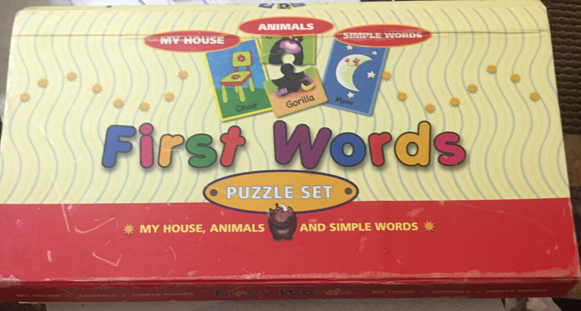 First Words Flash Card Puzzle Set for Early Childhood Development, by Spice Box