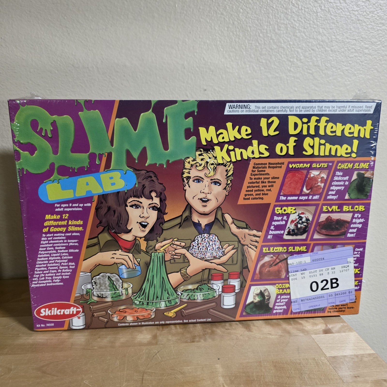 SKILCRAFT SLIME LAB BRAND NEW VINTAGE 90’S 12 DIFFERENT KINDS OF SLIME