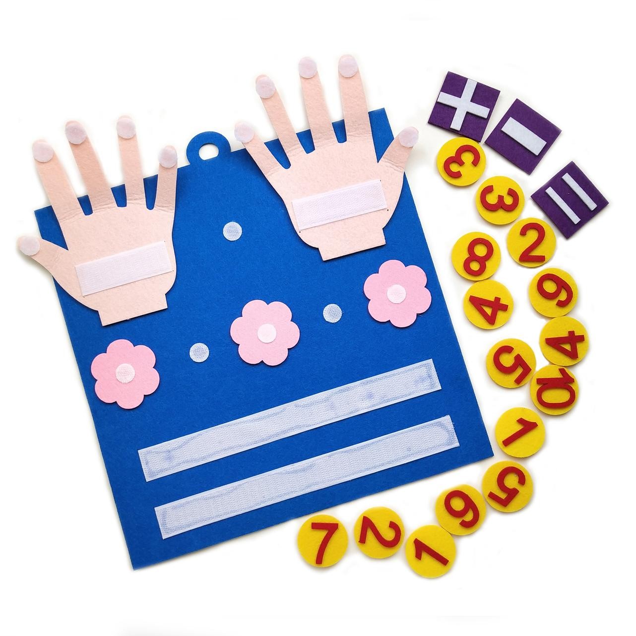 Toddler Montessori Toys Felt Finger Numbers Math Toy Children Counting Early Edu