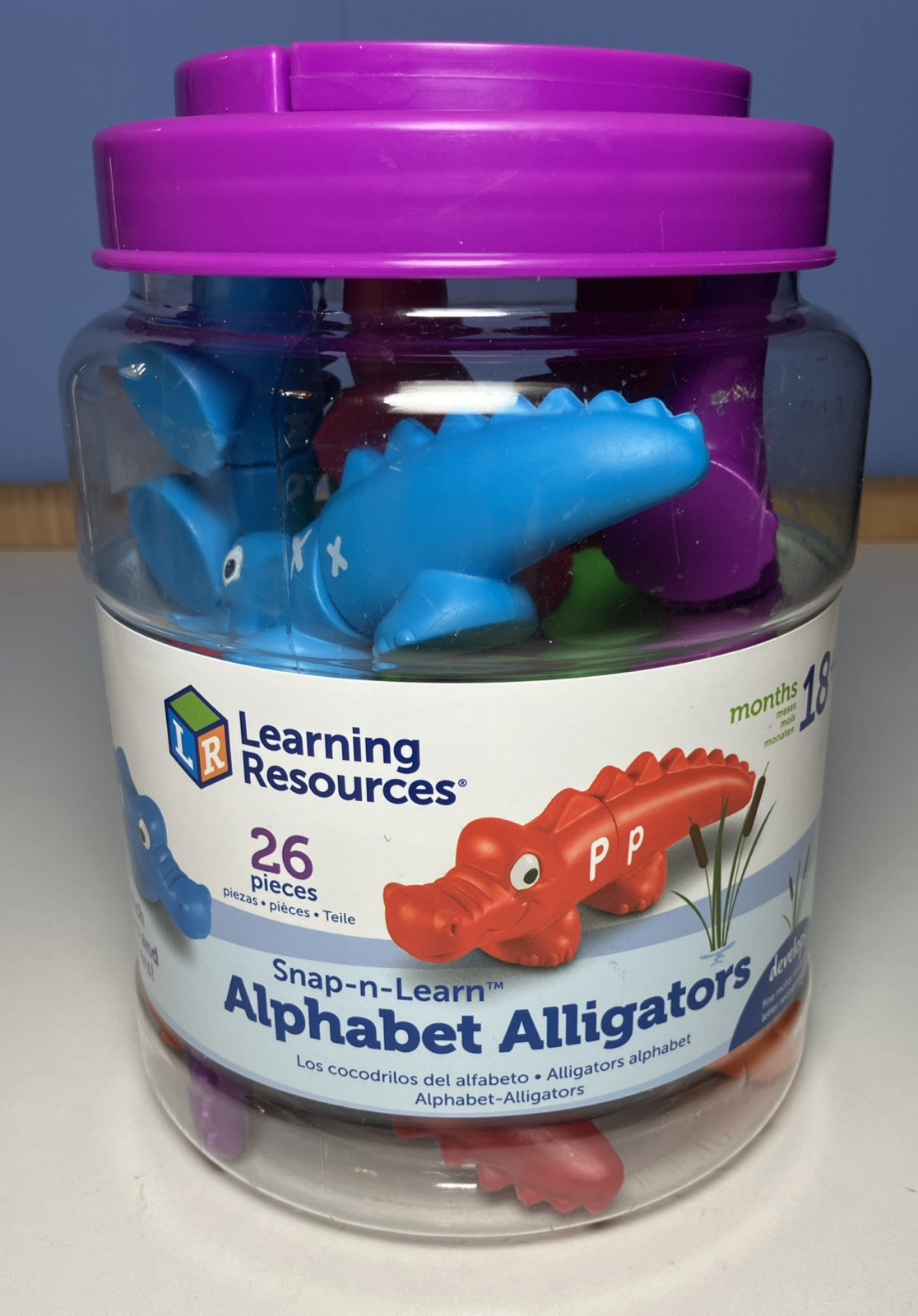 Learning Resources Snap-n-Learn Alphabet Alligator Complete Set of 26
