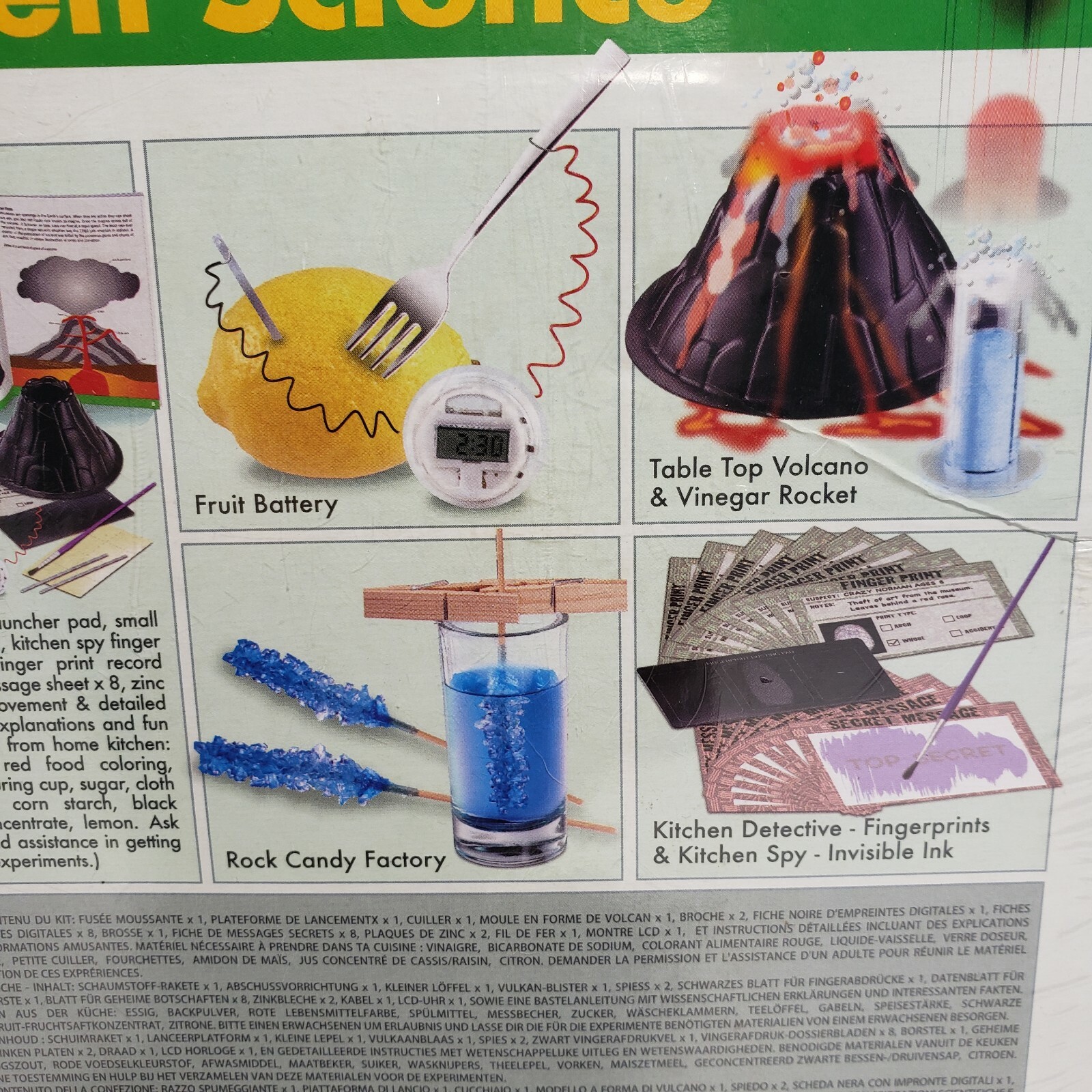 4M KidzLabs Kitchen Science Experiment Kit Volcano Rocket Electricity Candy NEW