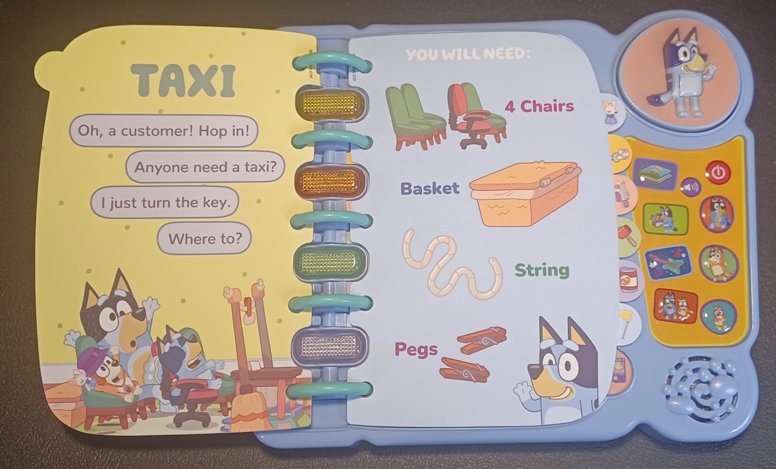 VTech Bluey’s Book of Games 5412 Interactive Pretend-Play Book for Preschoolers