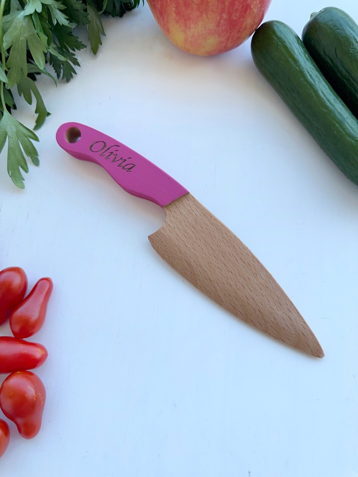 Personalized Montessori Knife for Kids, Wooden Toddler Knife, Educational Toy
